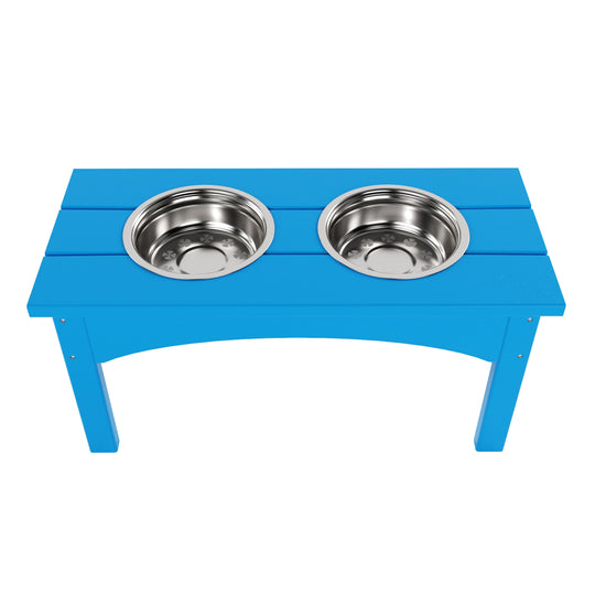Malibu HDPE Weather Resistant Elevated Pet Feeder