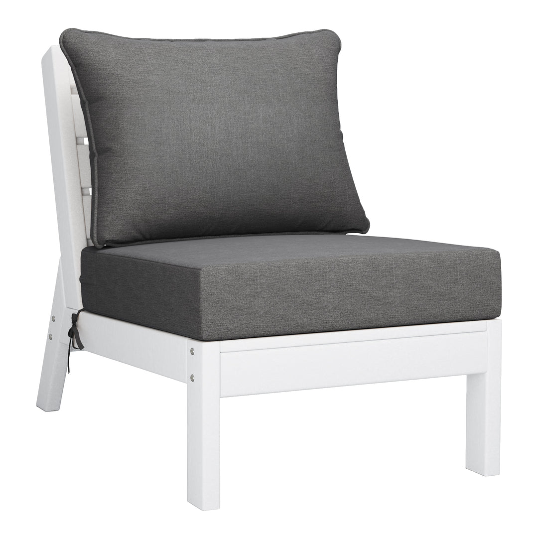 Avalon Outdoor Patio HDPE Sectional Sofa with Patio Cushions