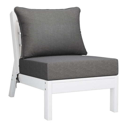 Avalon Outdoor Patio HDPE Sectional Sofa with Patio Cushions