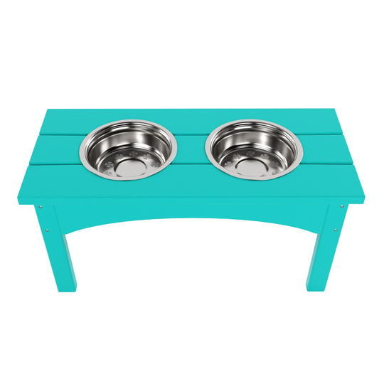 Malibu HDPE Weather Resistant Elevated Pet Feeder