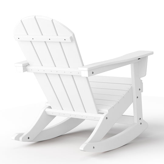 Malibu 3-Piece set Outdoor / Patio Poly Adirondack rocking chairs with a side table ( 2 seater )