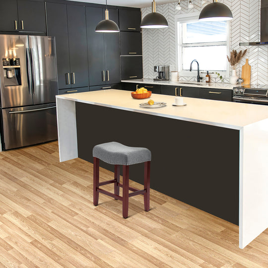 Lenox 24" upholstered nail head bar counter stool