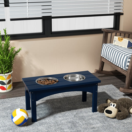 Malibu HDPE Weather Resistant Elevated Pet Feeder
