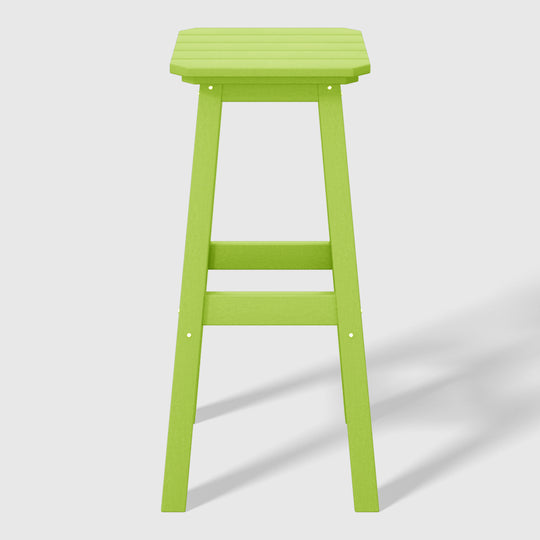 Malibu 29" HDPE Outdoor Patio Square Bar Height Bar Stool