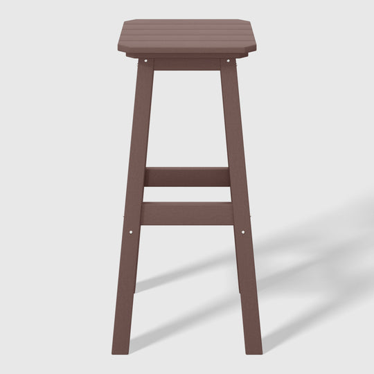 Malibu 29" HDPE Outdoor Patio Square Bar Height Bar Stool