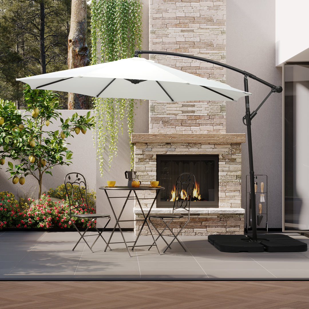 Julia 10 ft. Outdoor / Patio Cantilever Hanging Umbrella