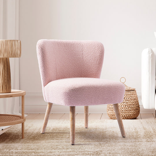 Genevieve 25" Wide Upholstered Boucle Accent Chair