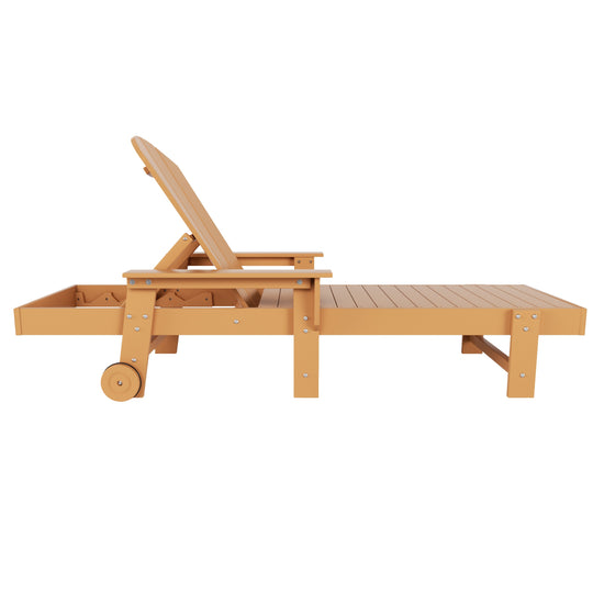 Malibu Reclining Chaise Lounge With Arms & Wheels