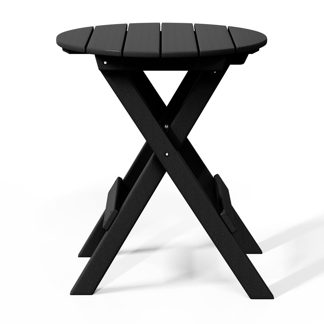 Malibu HDPE Outdoor 24.5 Inch Round Portable Folding Patio Dining Table