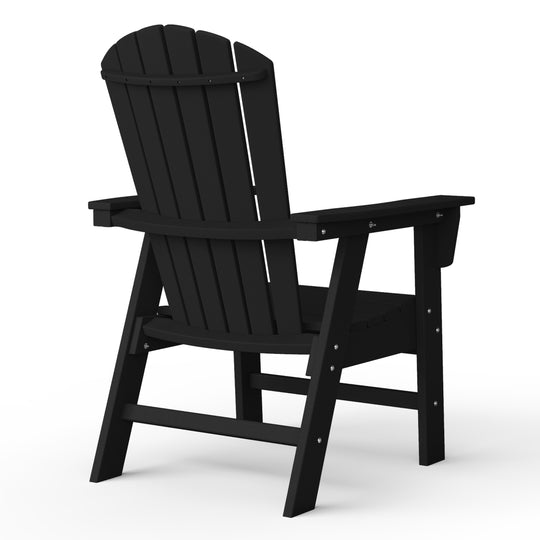 Dylan Outdoor Patio Shell-back Adirondack Dining Chair Weather Resistant