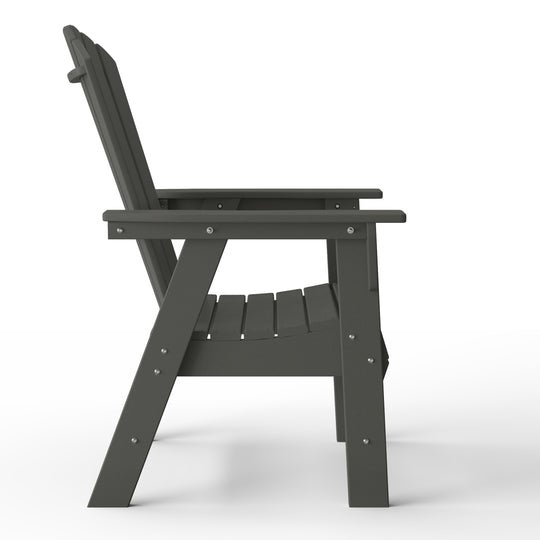 Dylan Outdoor Patio Shell-back Adirondack Dining Chair Weather Resistant