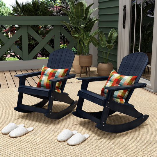 Tuscany HIPS Outdoor Adirondack Rocking Chair (Set of 2)