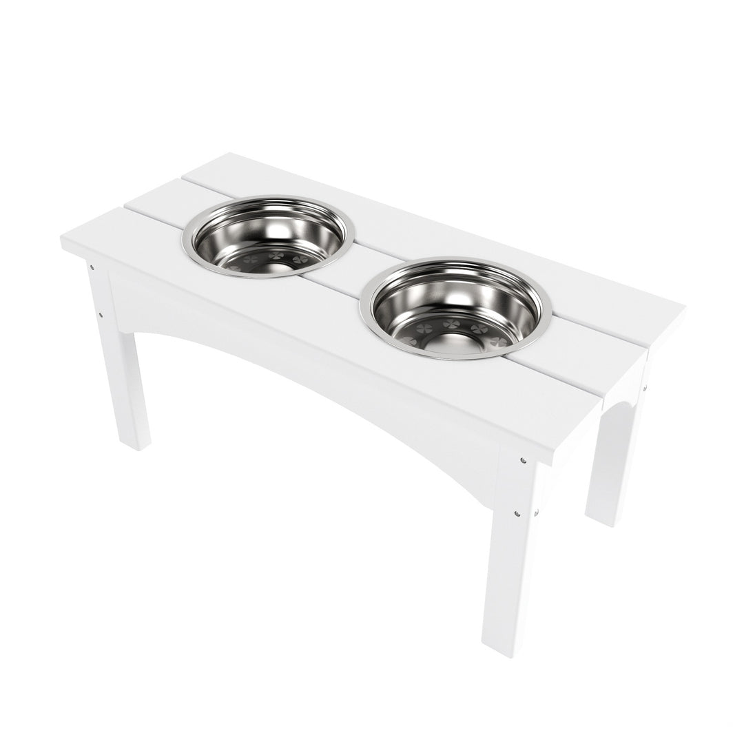 Malibu HDPE Weather Resistant Elevated Pet Feeder