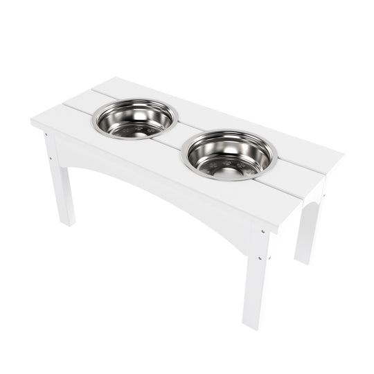 Malibu HDPE Weather Resistant Elevated Pet Feeder