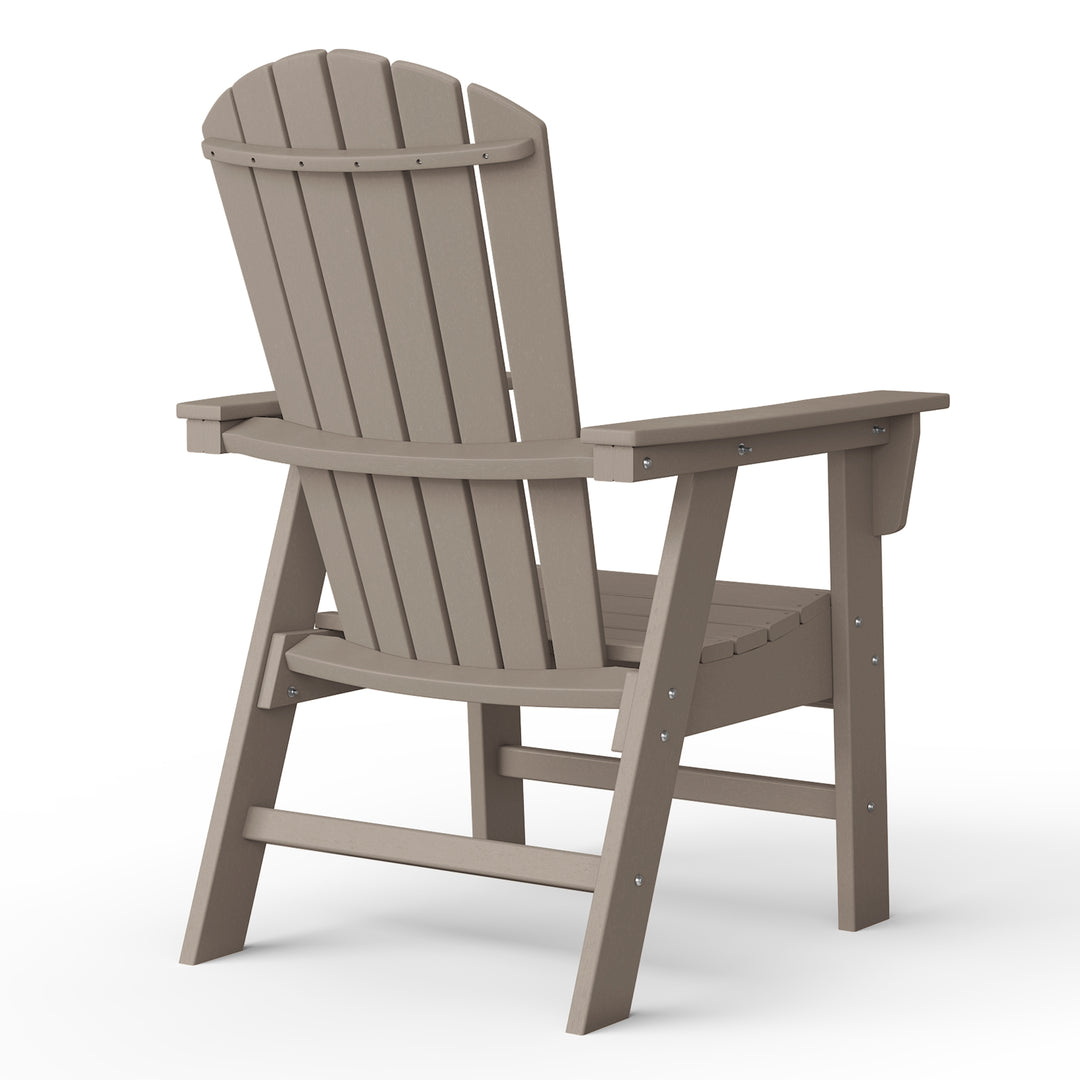Dylan Outdoor Patio Shell-back Adirondack Dining Chair Weather Resistant