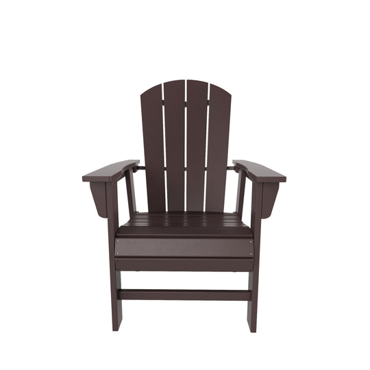 Malibu Outdoor Patio HDPE Plastic Adirondack Dining Chair