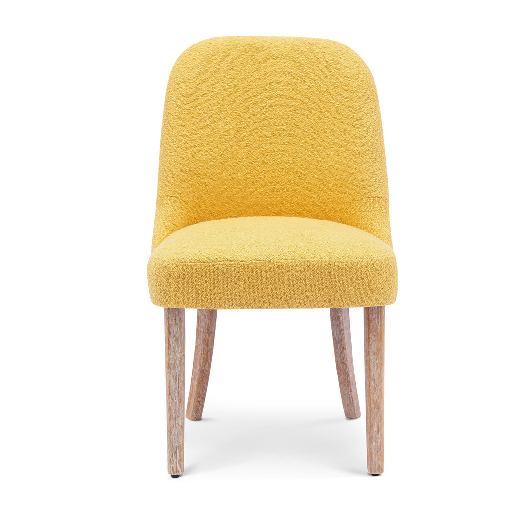 Genevieve Mid-Century Modern Upholstered Boucle Dining Chair (Set of 6)