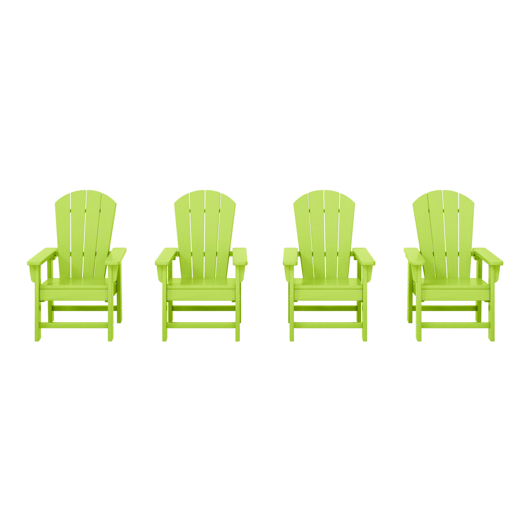 Malibu Kids Outdoor Adirondack Plastic Patio Chair (Set of 4)