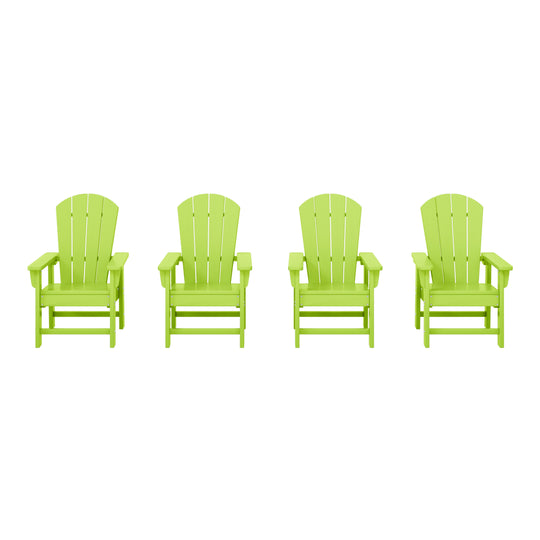 Malibu Kids Outdoor Adirondack Plastic Patio Chair (Set of 4)
