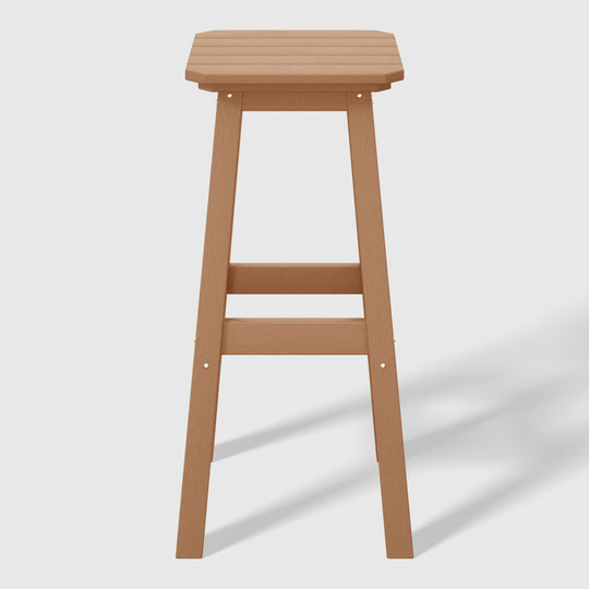 Malibu 29" HDPE Outdoor Patio Square Bar Height Bar Stool