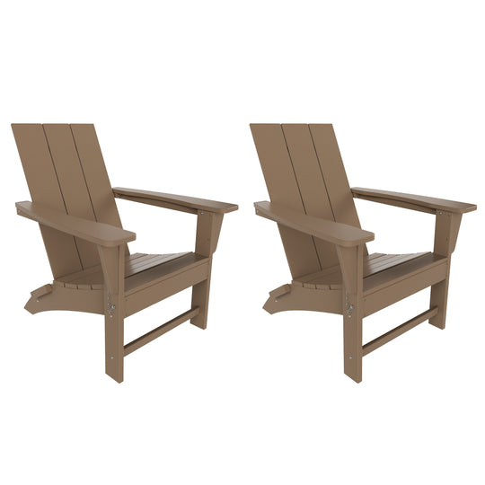 Ashore Westintrends Modern Outdoor Folding Adirondack Chair (Set of 2)