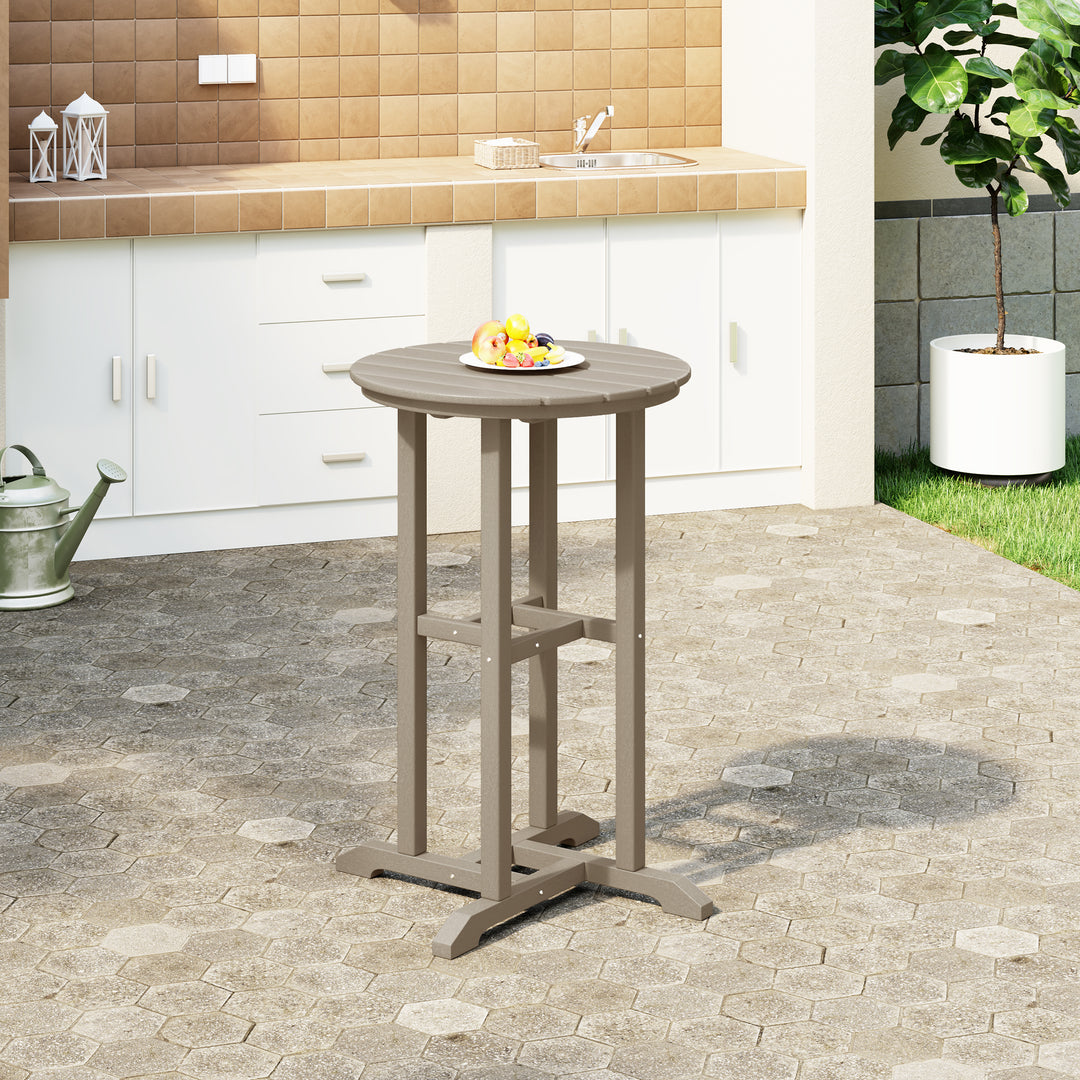 Malibu 37" Counter Height Round Outdoor Patio Bistro Bar Table
