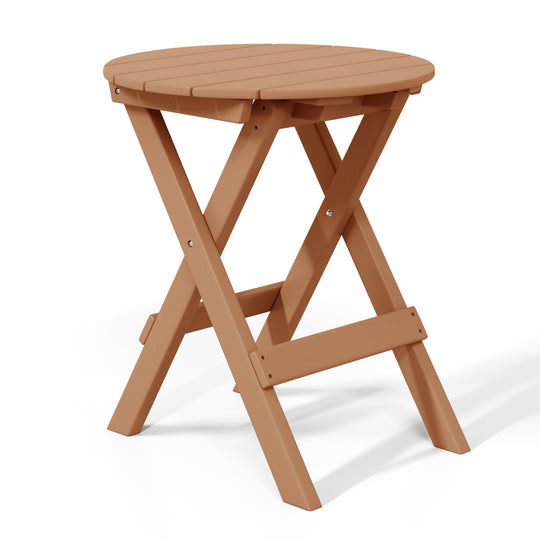 Malibu HDPE Outdoor 24.5 Inch Round Portable Folding Patio Dining Table