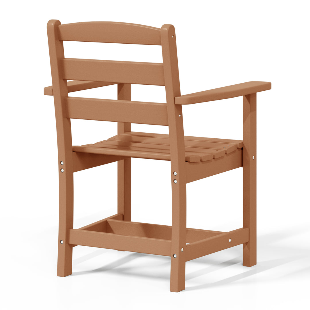 Ashore Outdoor HDPE Patio Classic Dining Arm Chair