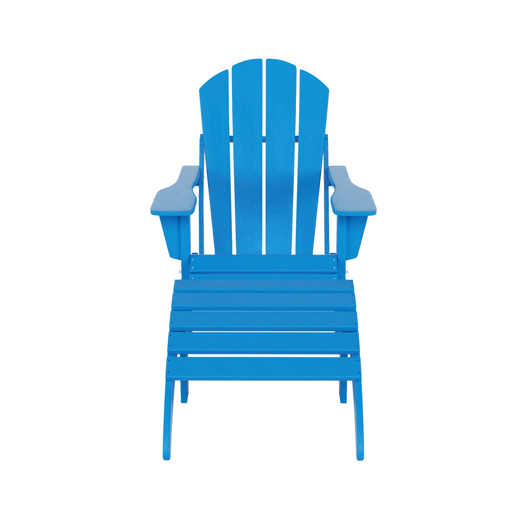 Malibu 2 piece set classic Adirondack chair with ottoman (1 seater)