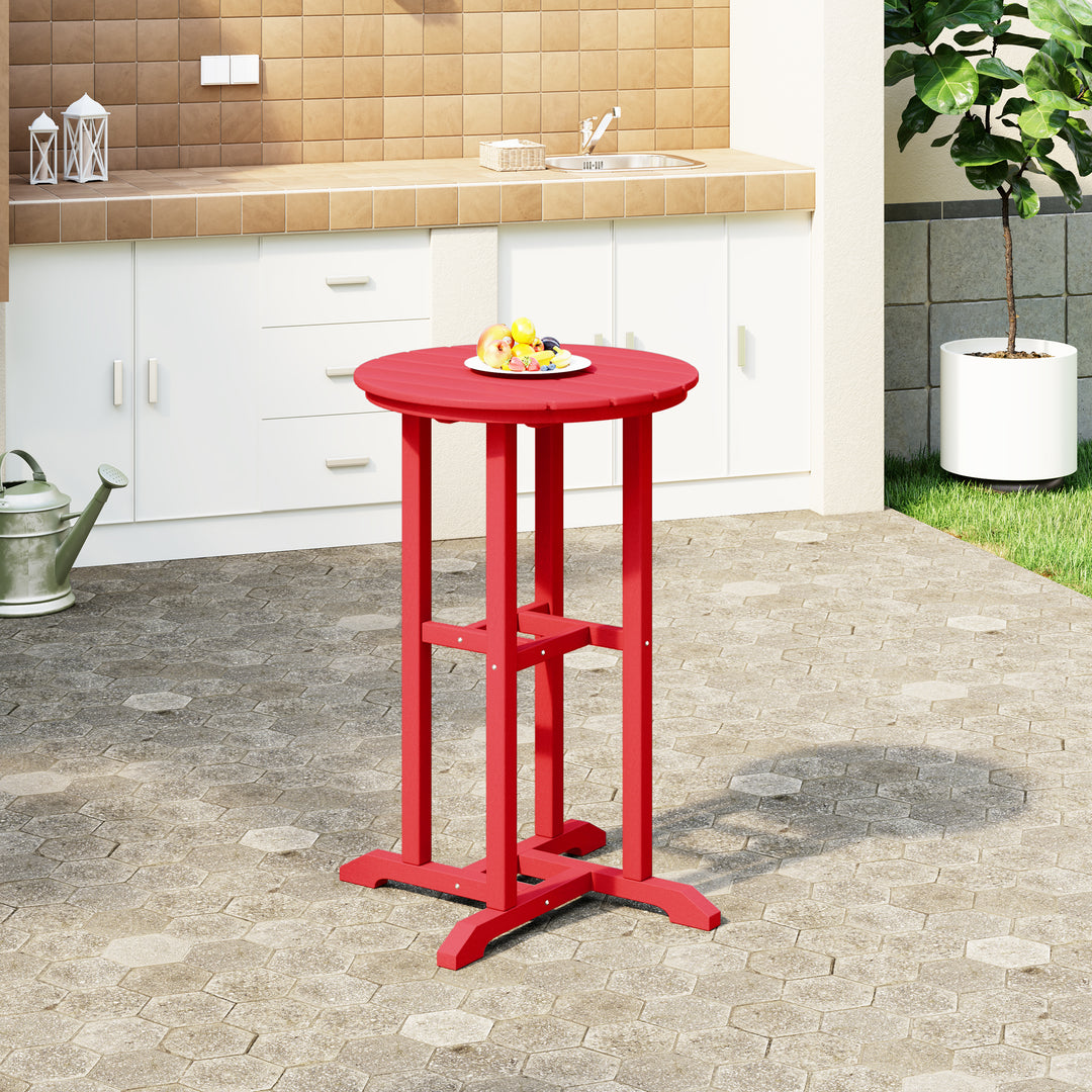Malibu 37" Counter Height Round Outdoor Patio Bistro Bar Table