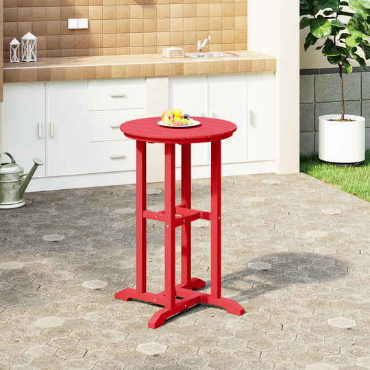 Malibu 37" Counter Height Round Outdoor Patio Bistro Bar Table