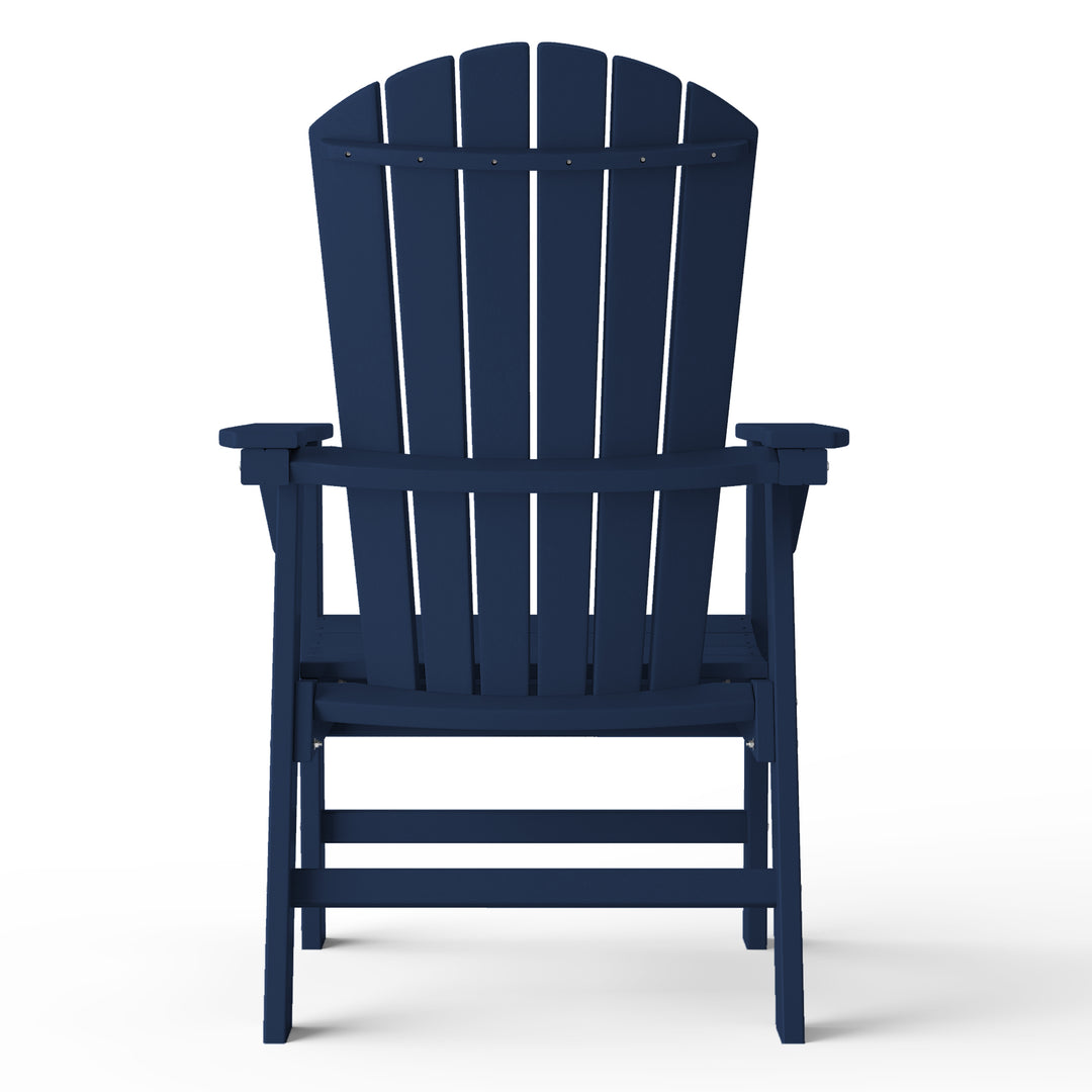 Dylan Outdoor Patio Shell-back Adirondack Dining Chair Weather Resistant