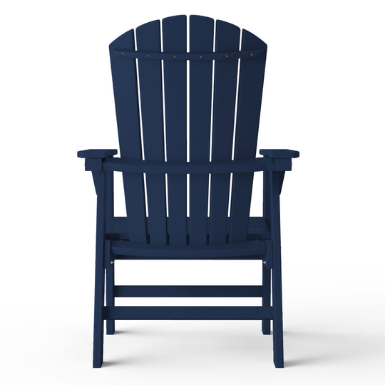 Dylan Outdoor Patio Shell-back Adirondack Dining Chair Weather Resistant