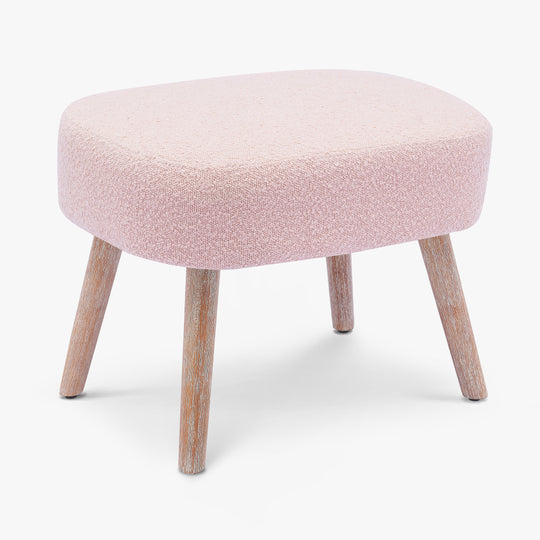 Genevieve 21" Wide Square Upholstered Cushion Ottoman Foot Stool