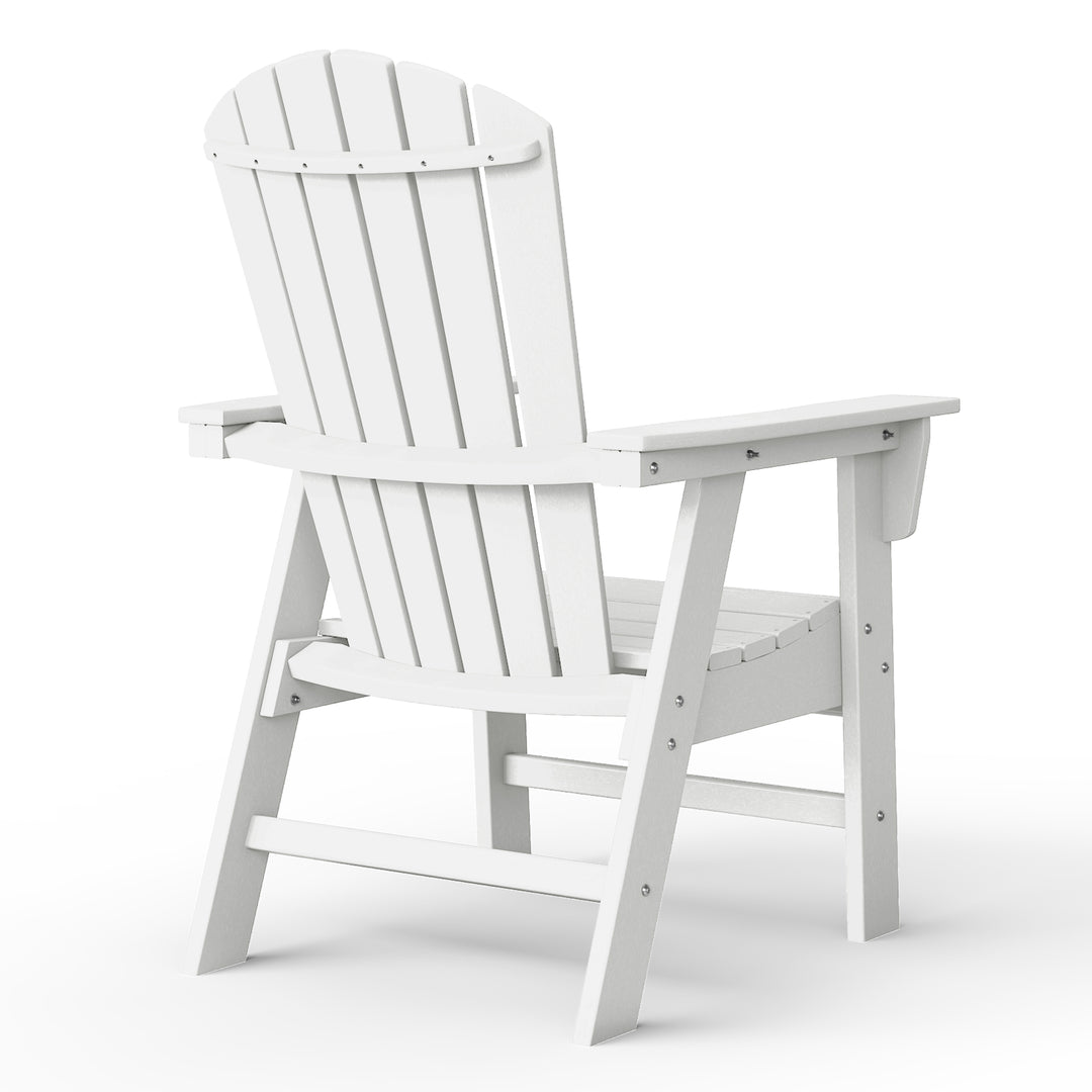 Dylan Outdoor Patio Shell-back Adirondack Dining Chair Weather Resistant