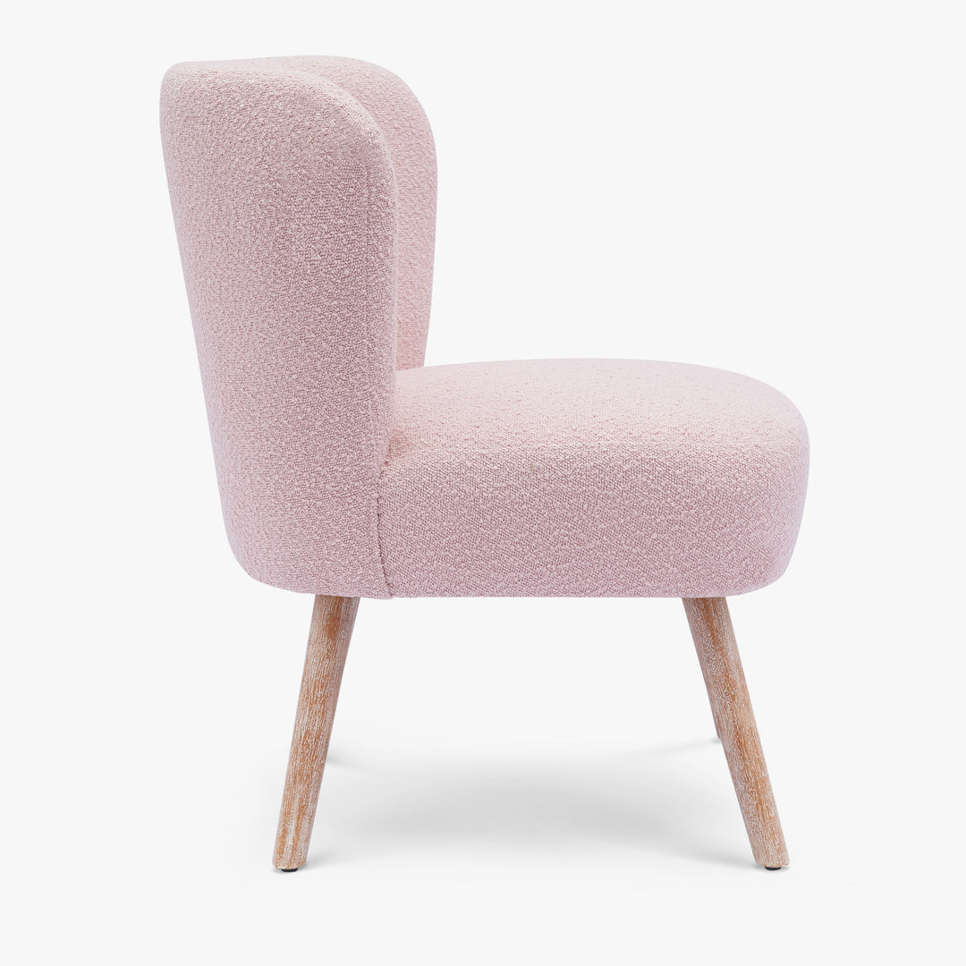 Genevieve 25" Wide Upholstered Boucle Accent Chairs (Set of 2)