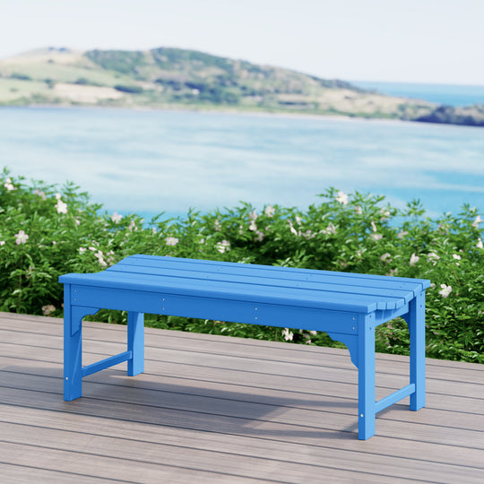 Malibu 48" length backless Poly Wood Outdoor / Garden bench