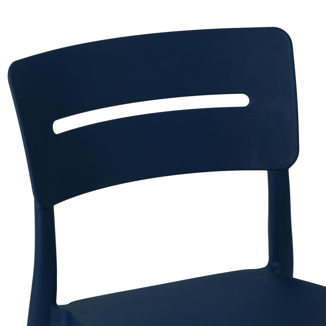 Playa Outdoor Modern Stackable Plastic Patio Dining Chairs (Set of 2)