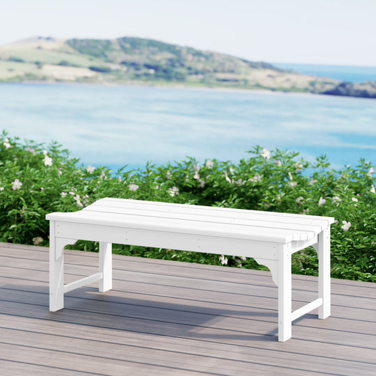 Malibu 48" length backless Poly Wood Outdoor / Garden bench