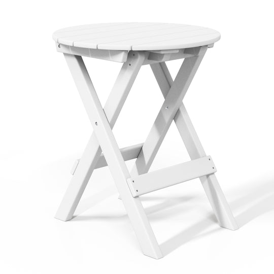 Malibu HDPE Outdoor 24.5 Inch Round Portable Folding Patio Dining Table