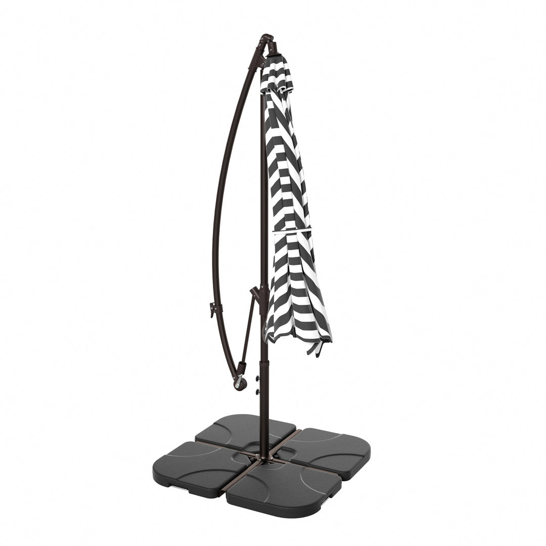 Moriti 10 Ft Outdoor Patio Cantilever Offset Umbrella with Base Weights