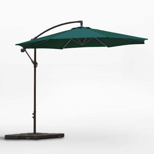 Moriti 10 Ft Outdoor Patio Cantilever Offset Umbrella with Base Weights