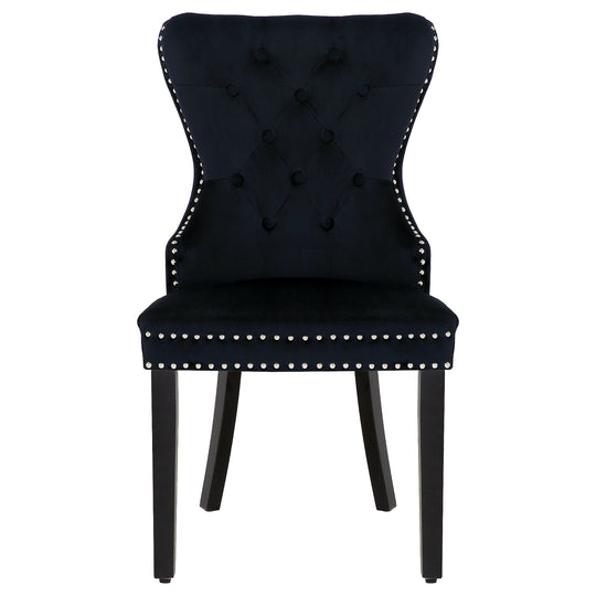 Wordford Velvet Upholstered Tufted Dining Chairs (Set of 4)