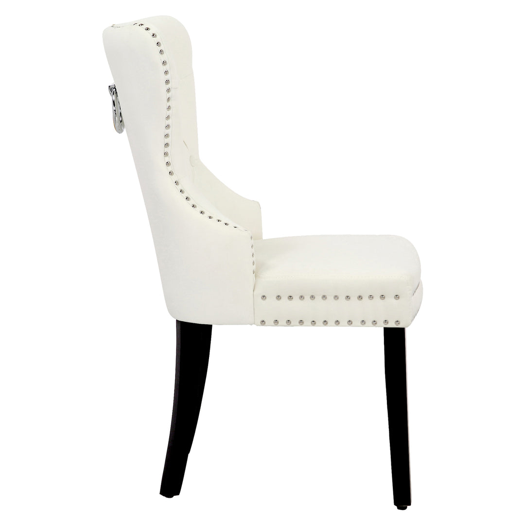 Wordford Velvet Upholstered Tufted Dining Chairs (Set of 4)