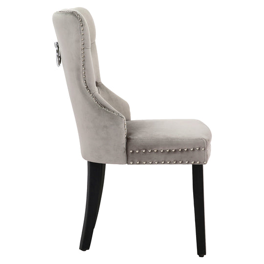 Wordford Velvet Upholstered Tufted Dining Chairs (Set of 4)
