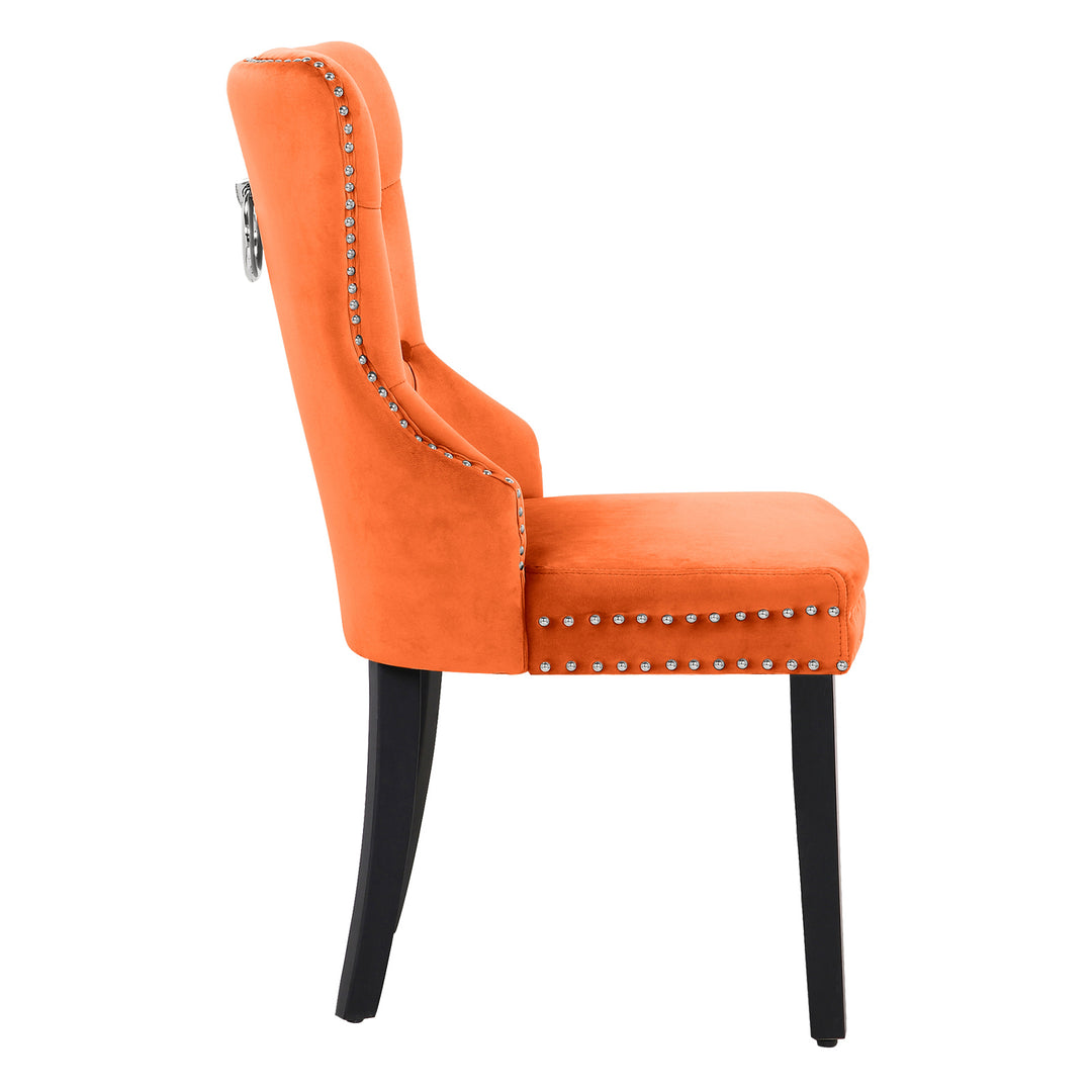 Wordford Velvet Upholstered Tufted Dining Chairs (Set of 4)