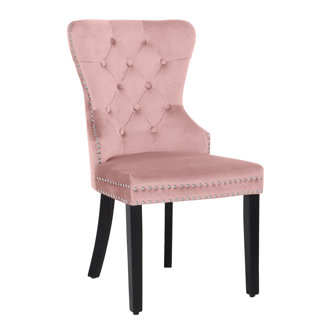 Wordford Velvet Upholstered Tufted Dining Chairs (Set of 4)