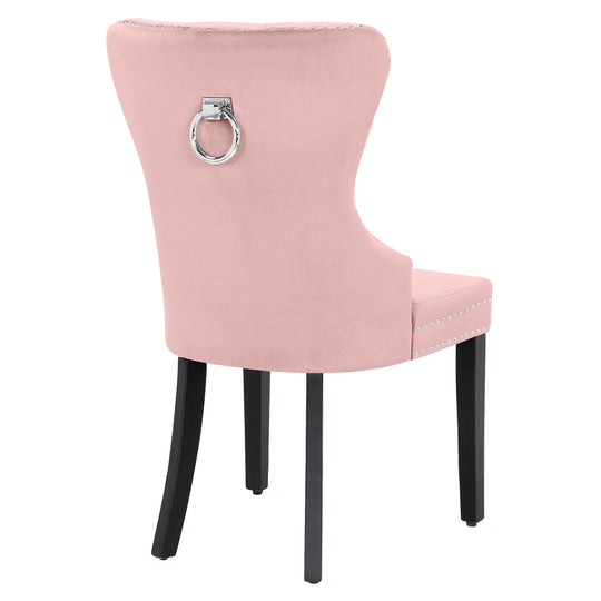 Wordford Velvet Upholstered Tufted Dining Chairs (Set of 4)
