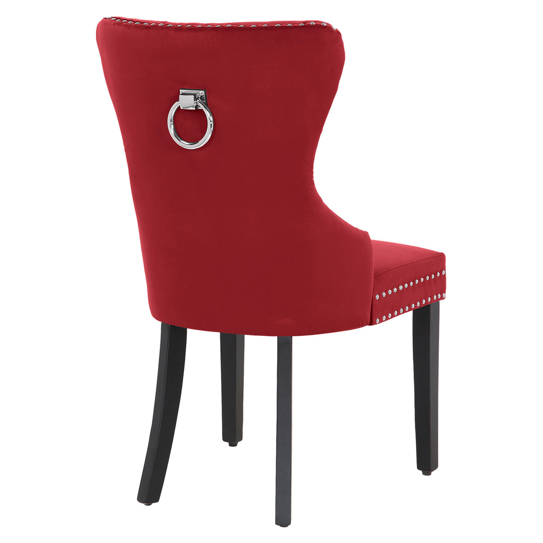 Wordford Velvet Upholstered Tufted Dining Chairs (Set of 4)