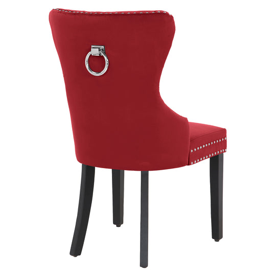 Wordford Velvet Upholstered Tufted Dining Chairs (Set of 4)
